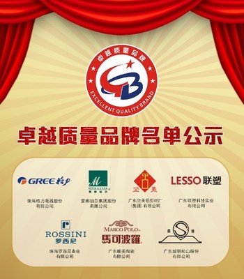 廣東卓越質量品牌研究院發布首批卓越質量品牌名單